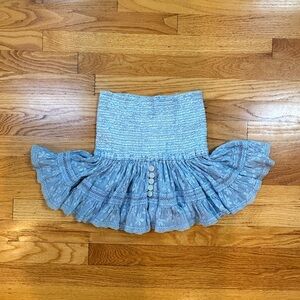 Sunday Saint-Tropez Blue Lace Embroidered Skirt